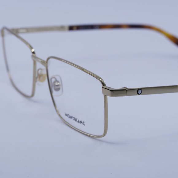 Montblanc MB0022O 006 Eyeglasses Gold 59mm Rectangle Frame - Picture 7 of 10